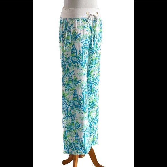 Lilly Pulitzer High Beam Lighthouse Linen Pants - Picture 2 of 11